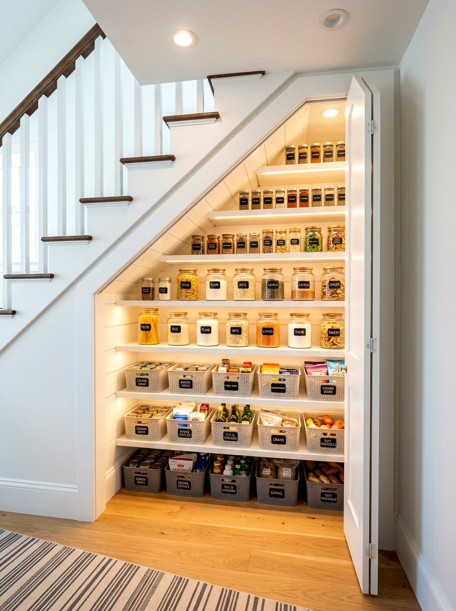Under Stairs Pantry Shelving - 30 pantry shelving layout ideas