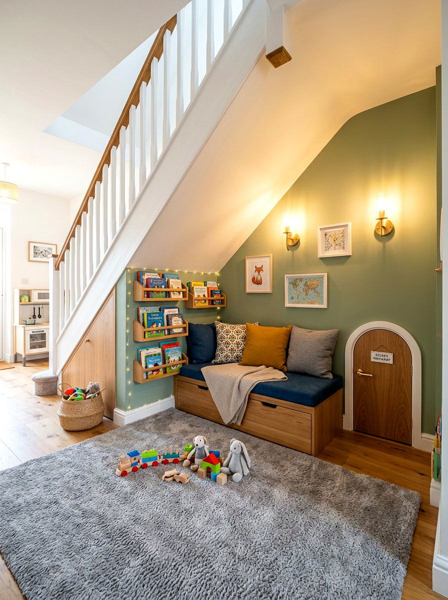 Under Stairs Playroom - 30 small playroom ideas