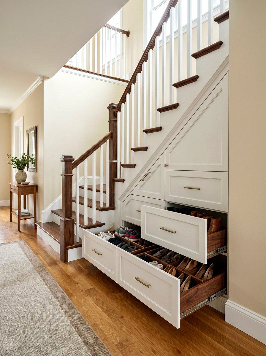 Under Stairs Shoe Storage - 30 hidden shoe cabinet ideas