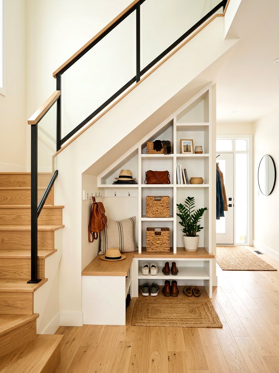 Under Stairs Storage - 30 small entry storage ideas