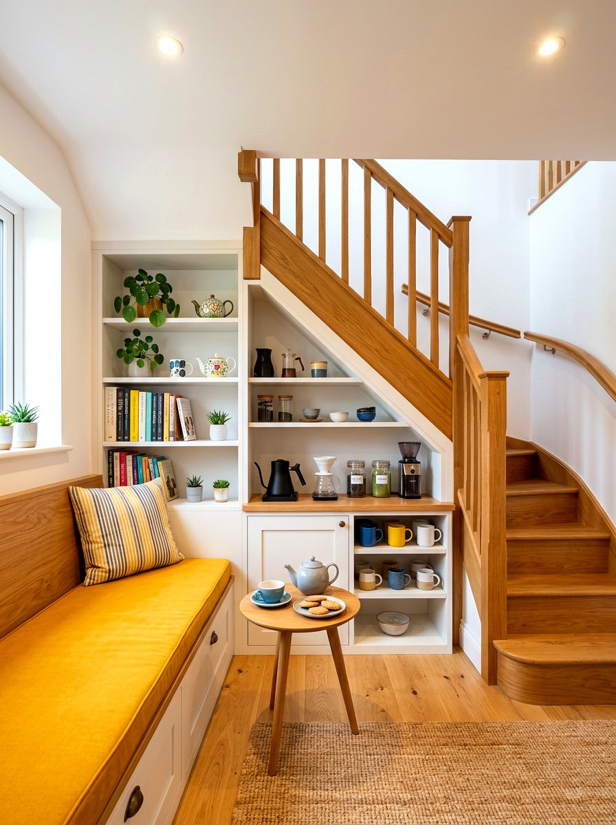 Under Stairs Tea Nook - 30 tea nook ideas