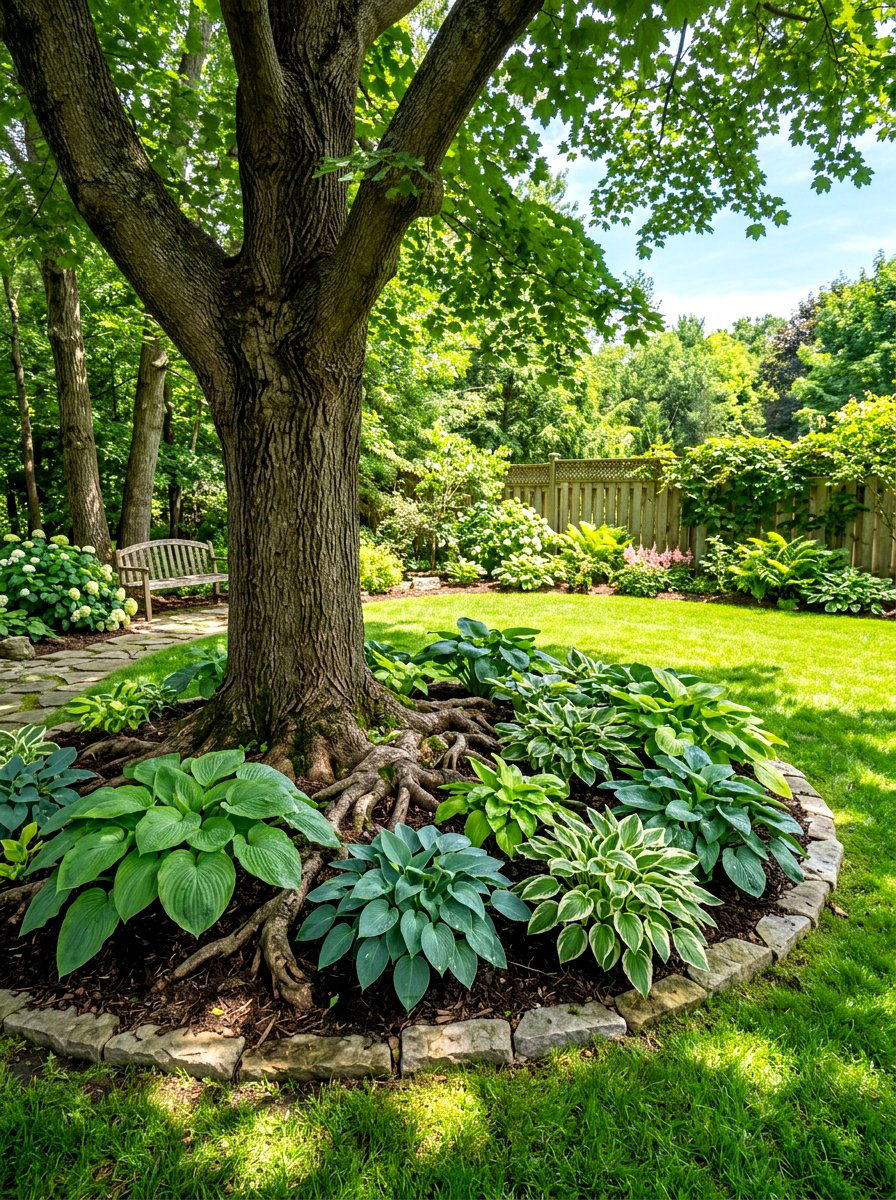 Under Tree Hosta Planting - 30 hosta garden ideas