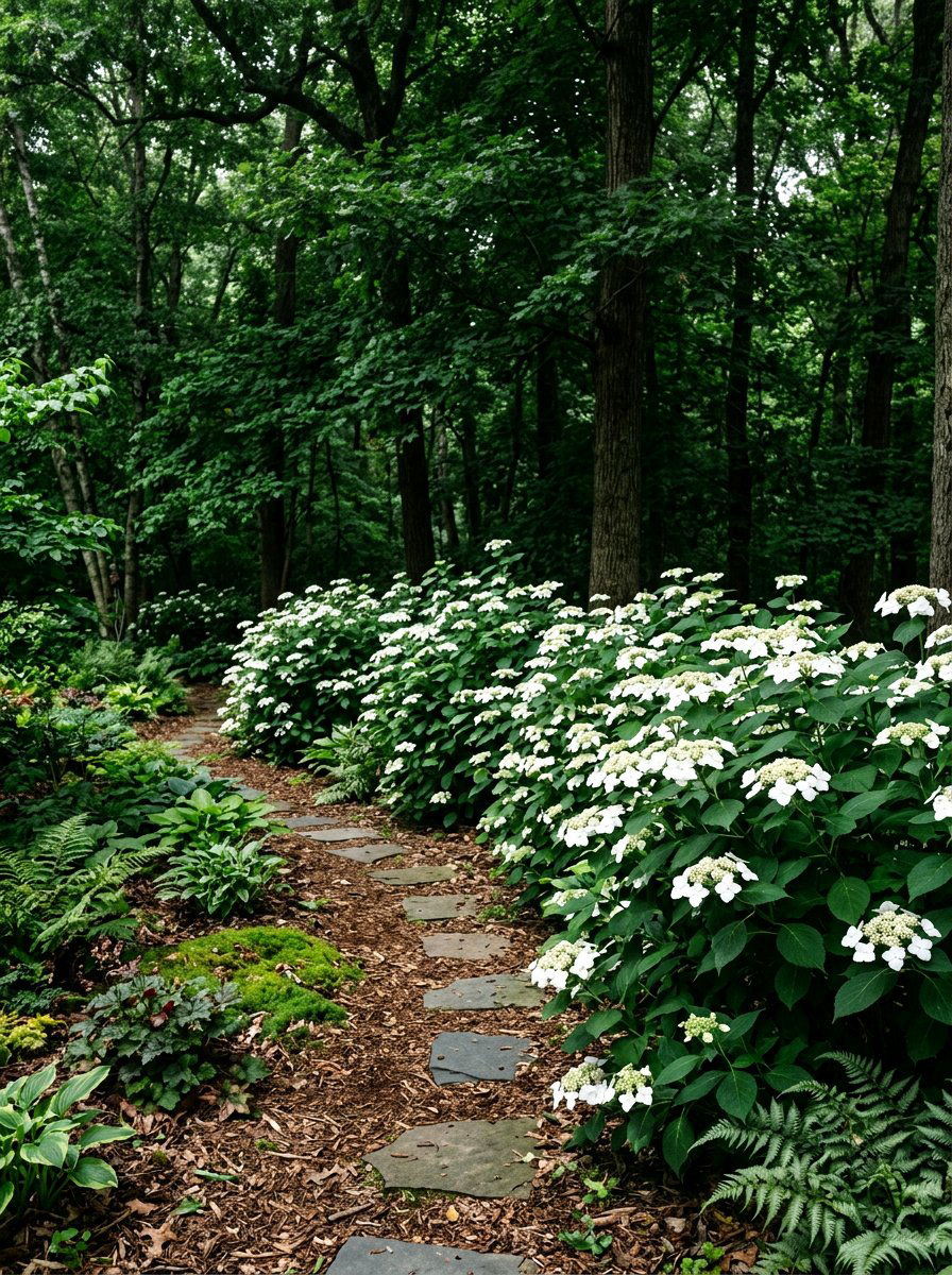 Under Tree Shade Hydrangea - 30 hydrangea border curb appeal ideas
