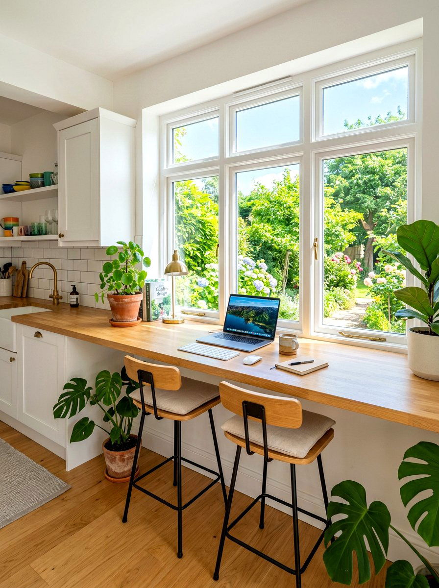 Under Window Kitchen Desk - 30 homework station kitchen ideas