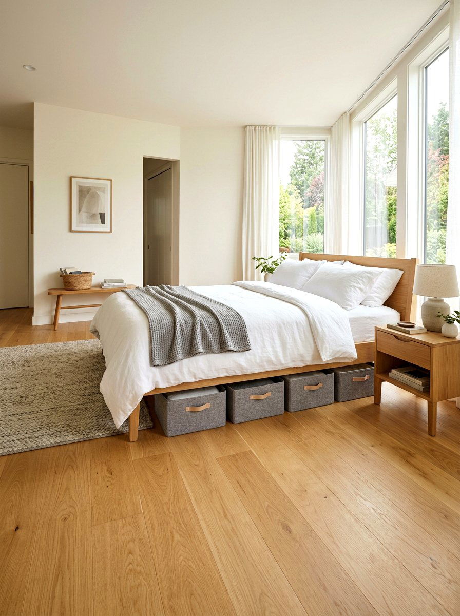 Under bed storage containers - 30 small apartment storage ideas