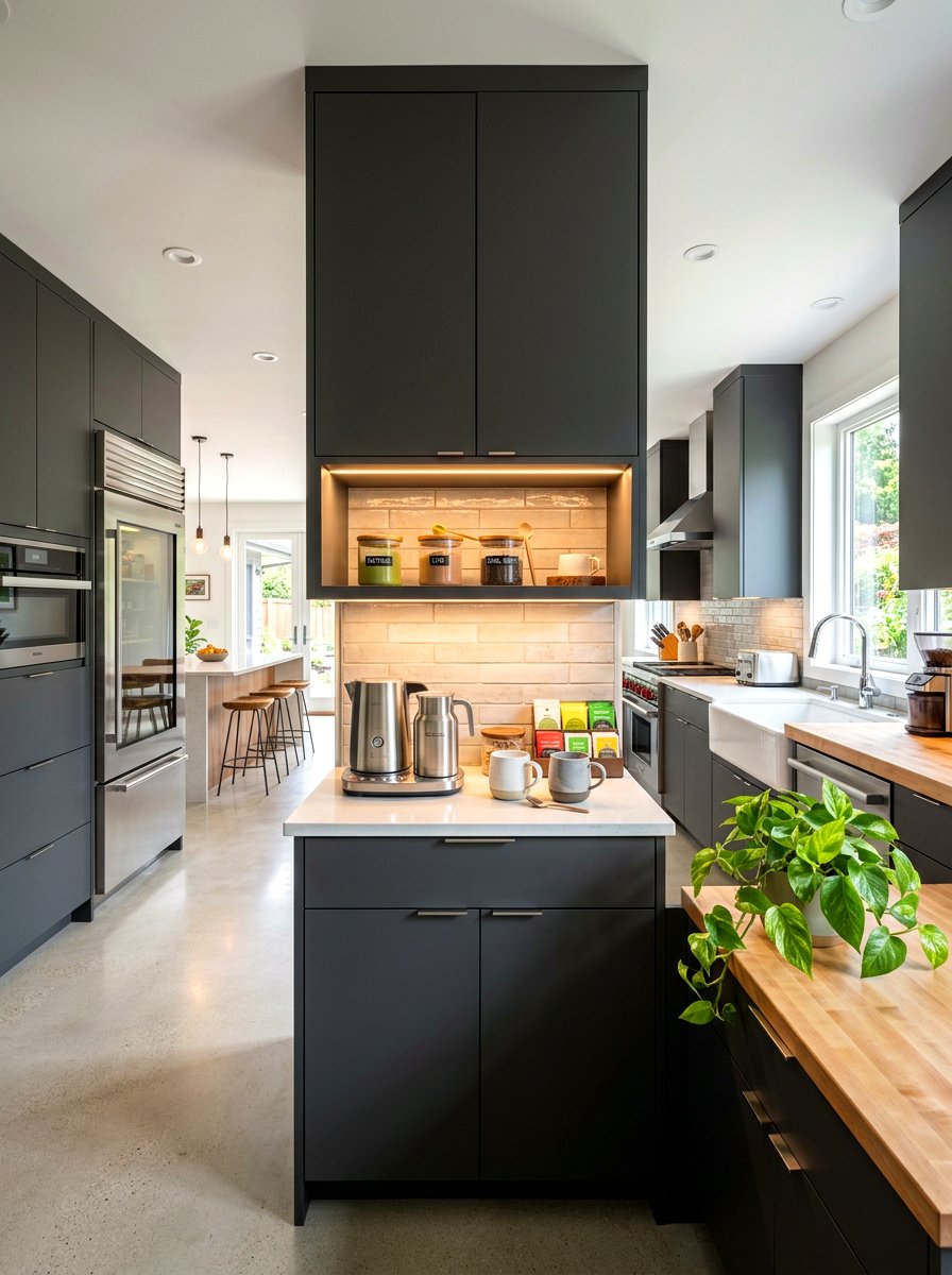 Under cabinet beverage station - 30 matcha station ideas