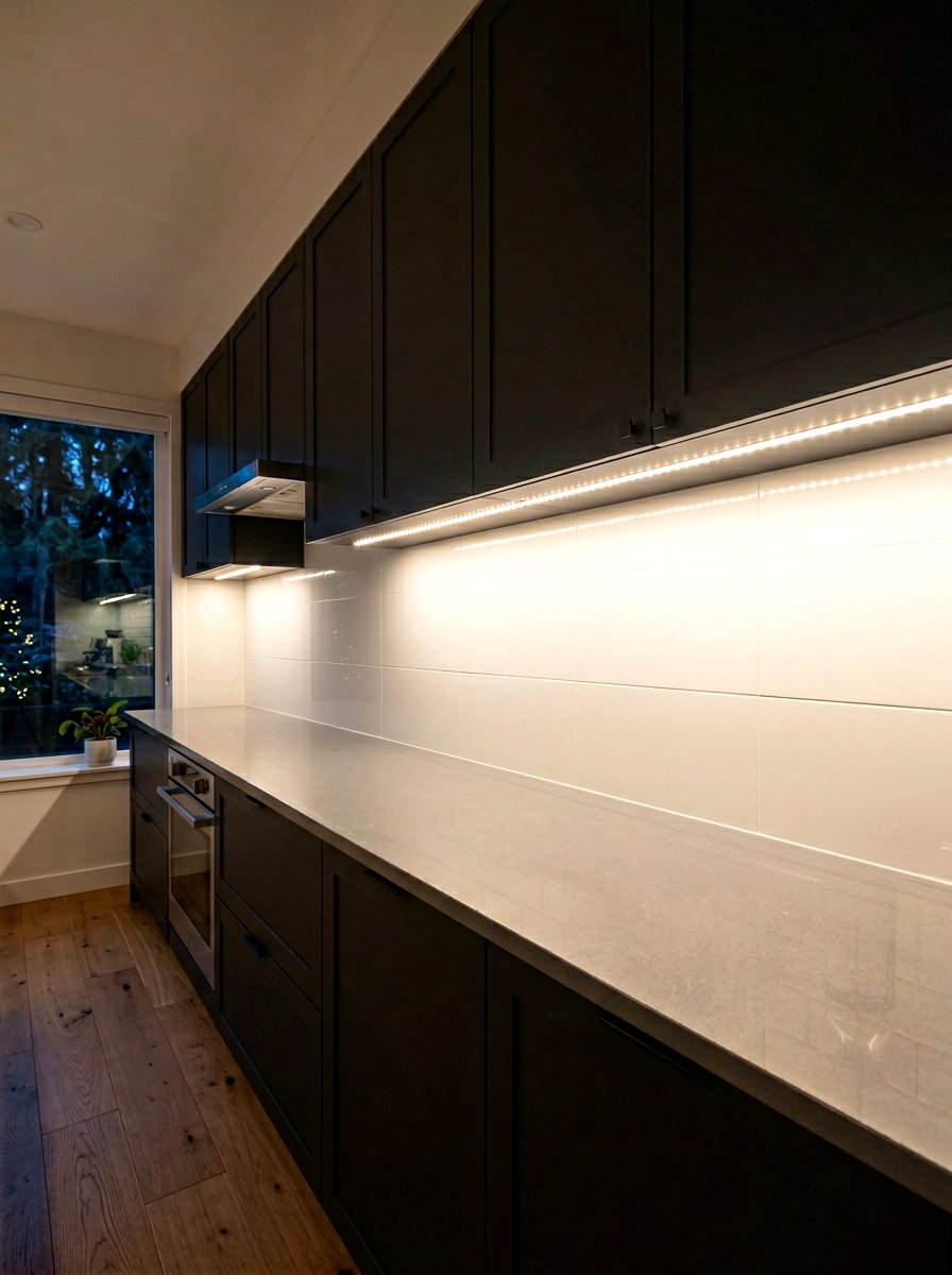 Under cabinet lighting - 30 condo kitchen ideas