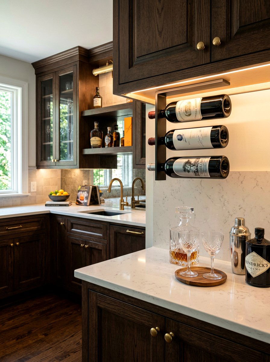 Under cabinet wine rack - 30 renter friendly kitchen storage ideas