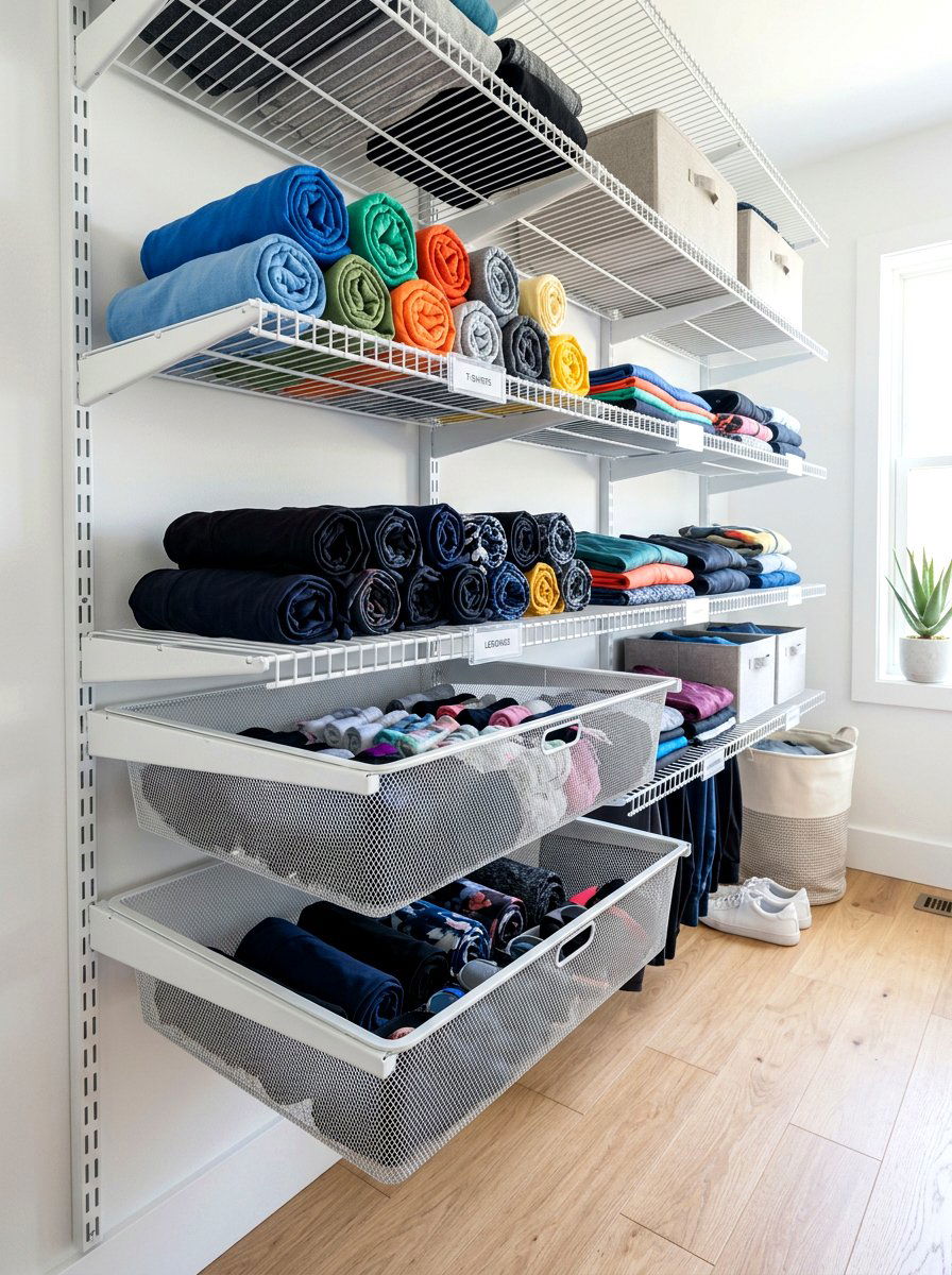 Under shelf baskets - 30 aesthetic closet organization ideas