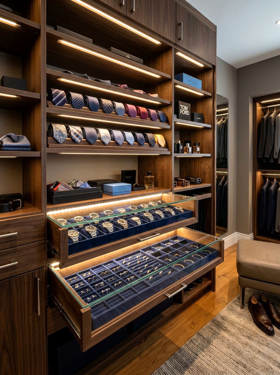 Under shelf lighting - 30 closet lighting ideas