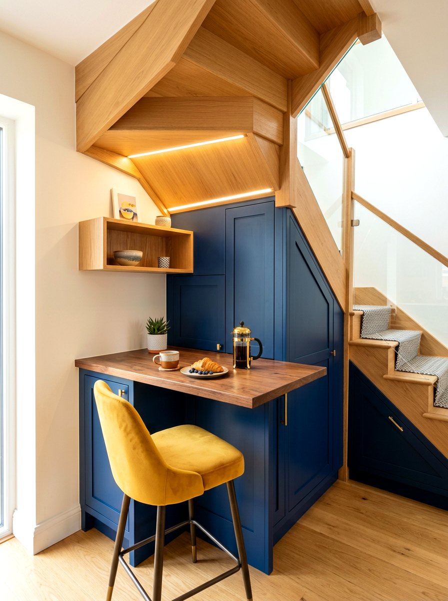 Under stairs breakfast nook - 30 breakfast station ideas