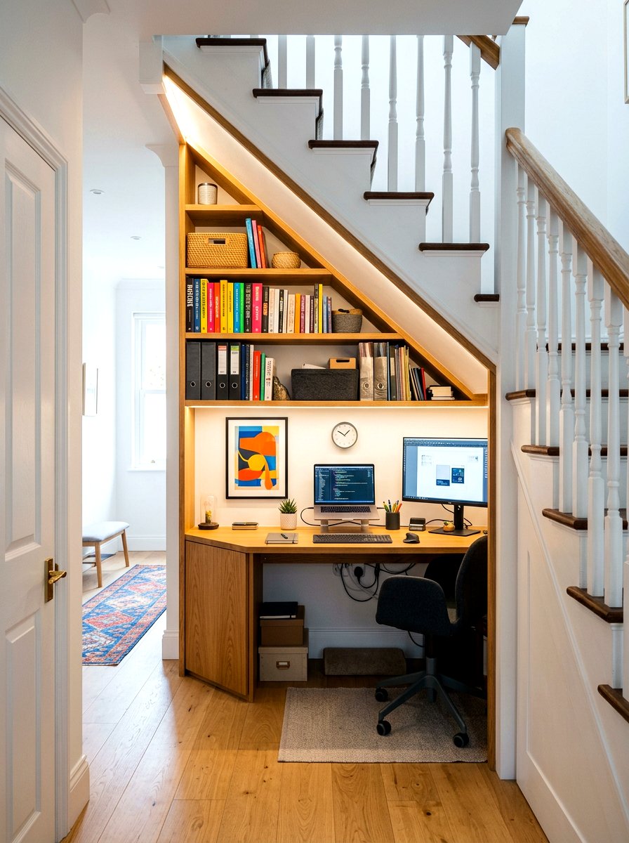 Under stairs cloffice - 30 desk in closet ideas aesthetic