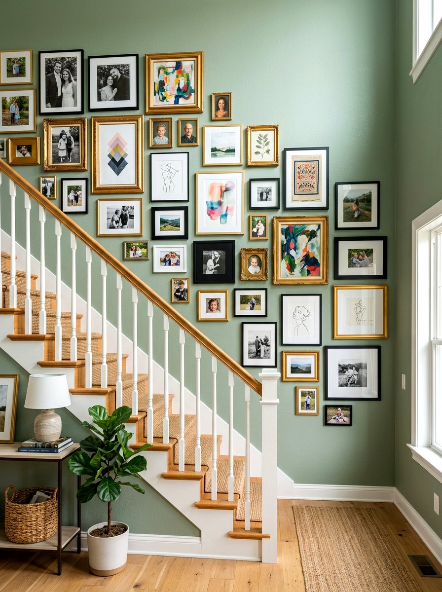 Under stairs gallery wall - 30 under stairs decor niche ideas