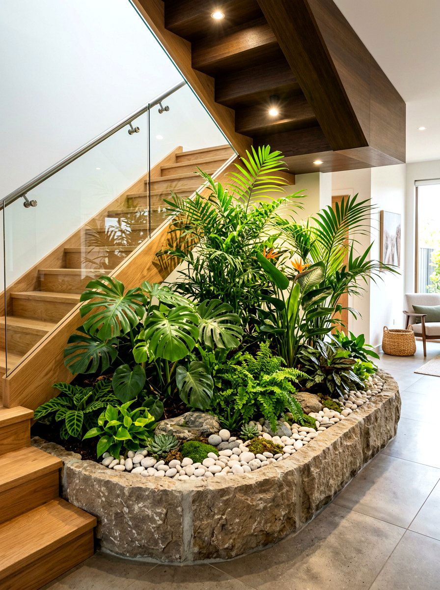 Under stairs indoor garden - 30 under stairs decor niche ideas