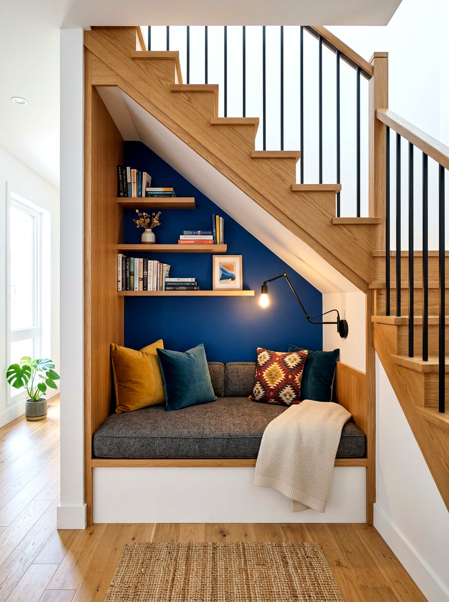 Under stairs nook - 30 quiet room ideas
