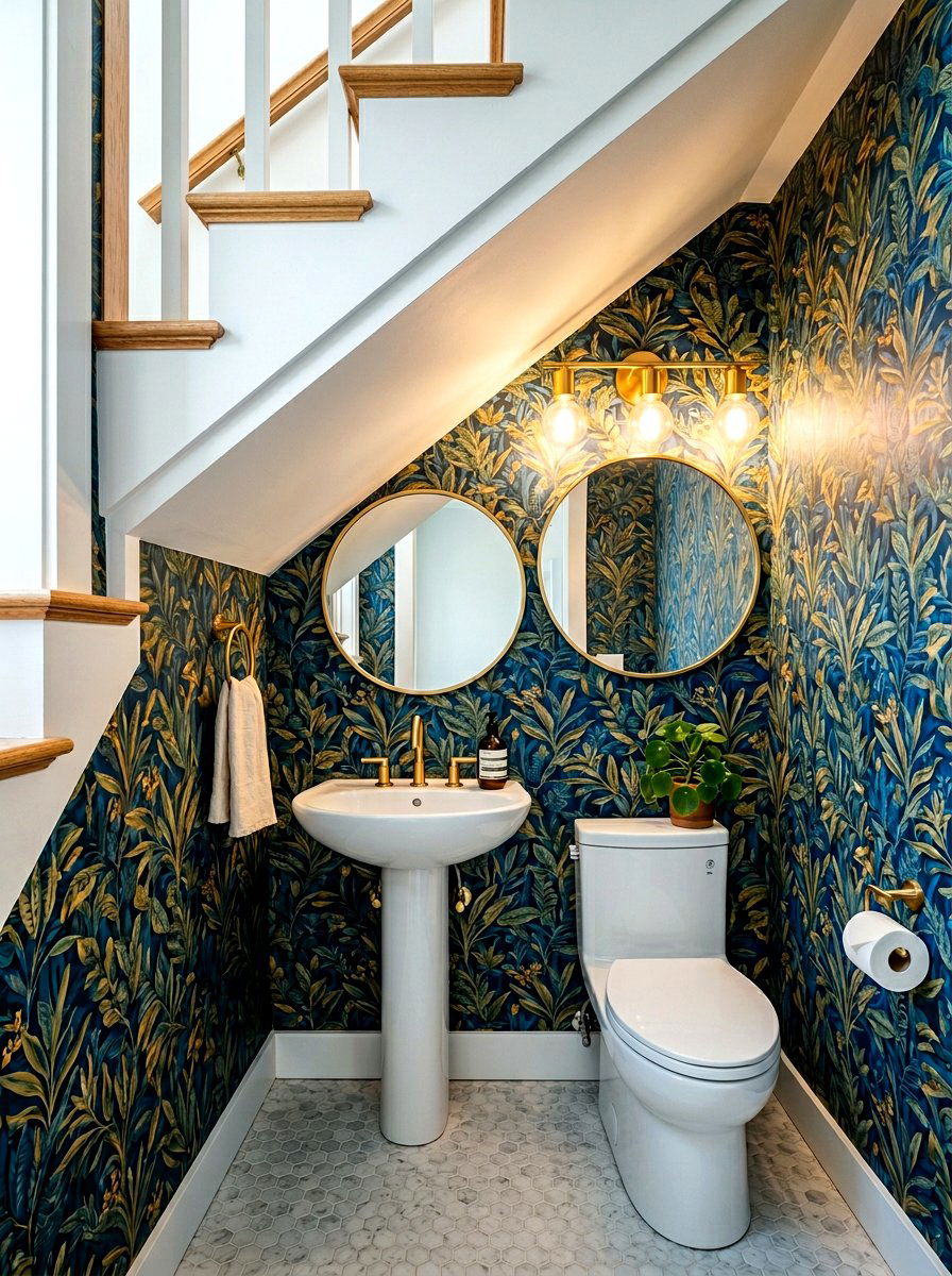 Under stairs powder room - 30 under stairs storage ideas
