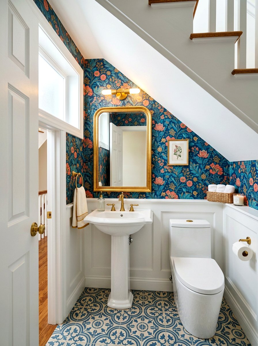 Under stairs powder room - 30 under stairs decor niche ideas