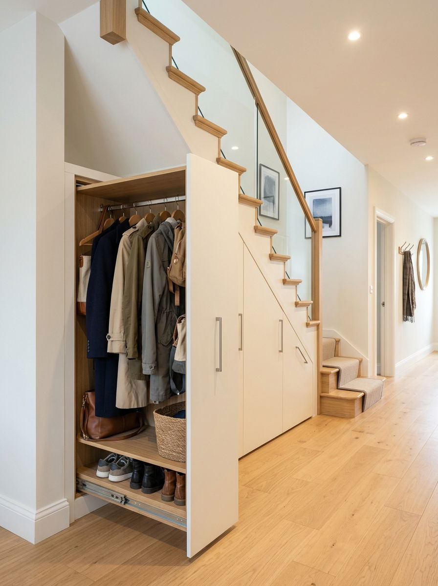 Under stairs pull out closet - 30 vertical drawer storage ideas