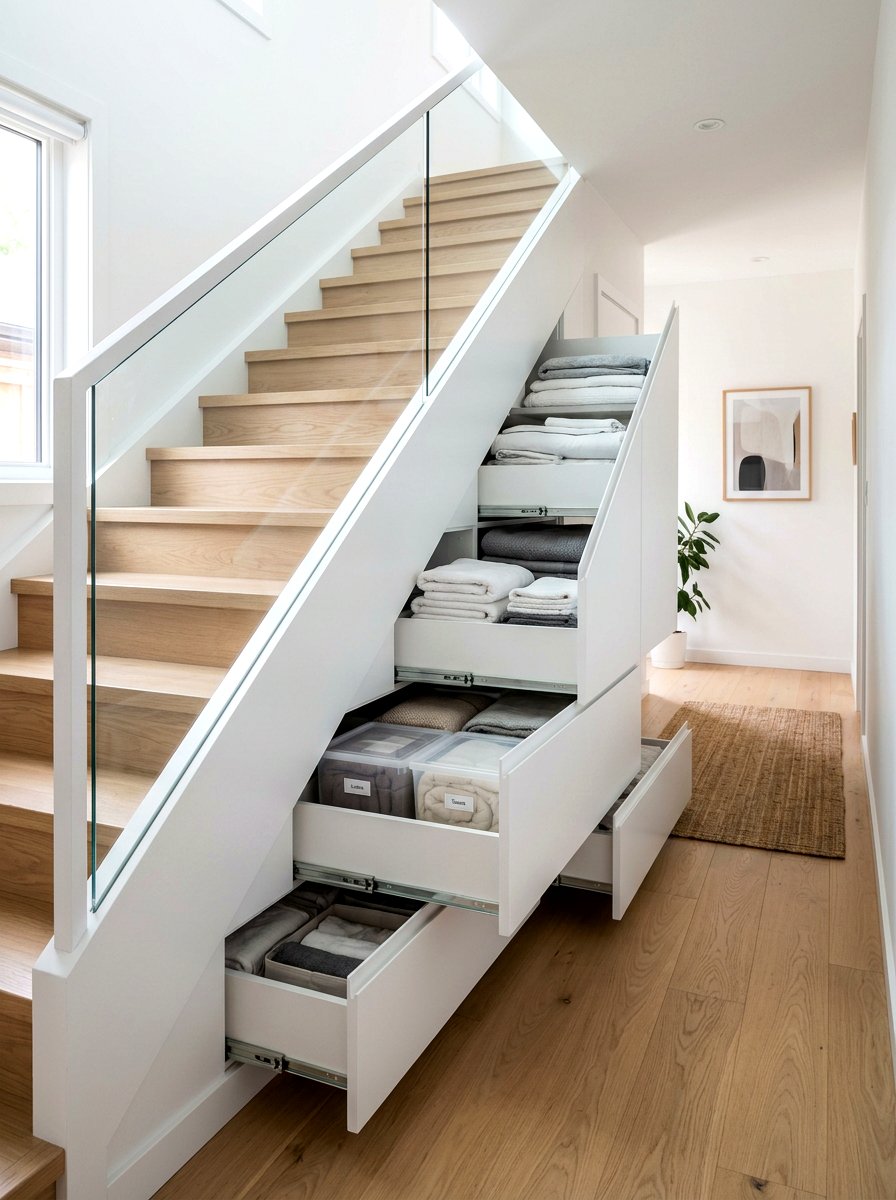 Under stairs pull out drawers - 30 under stairs decor niche ideas