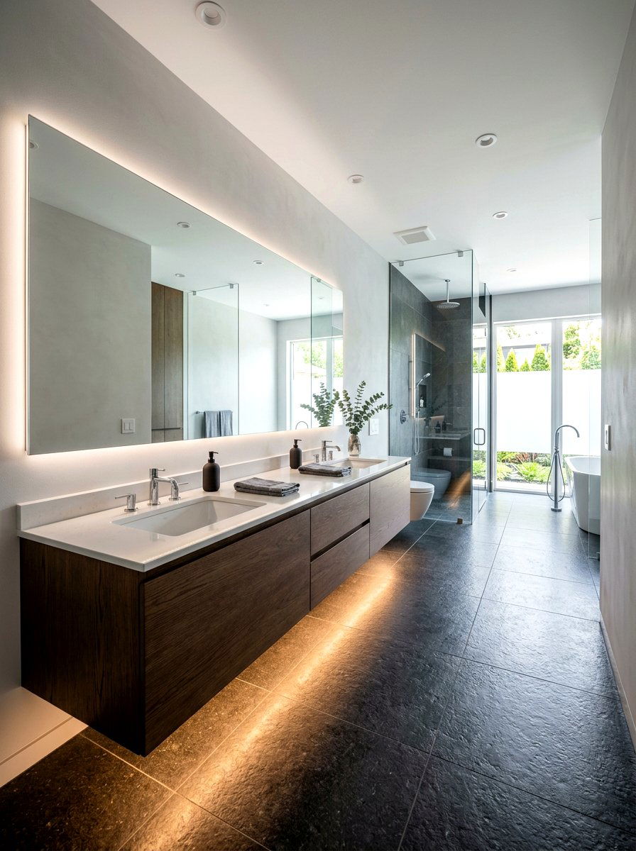 Under vanity bathroom lighting - 30 circadian bathroom lighting ideas