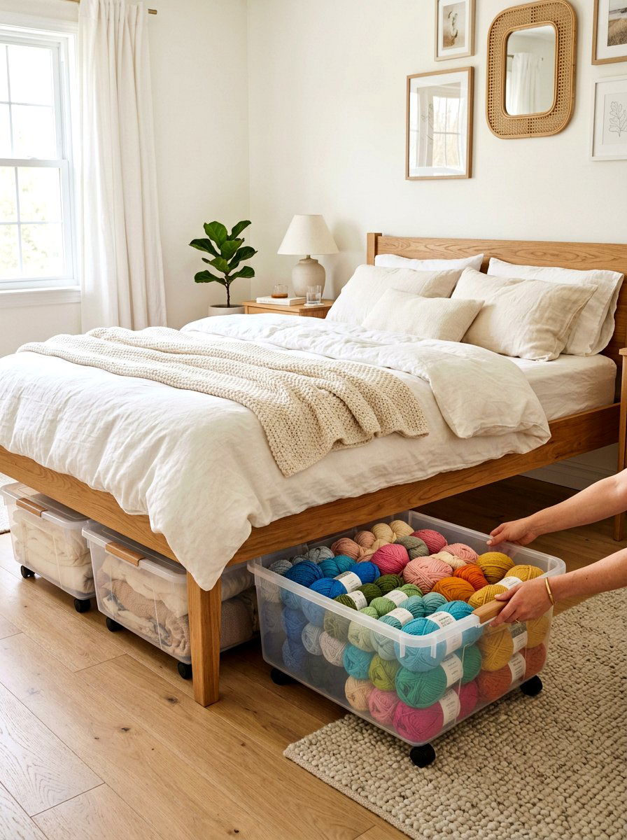 Underbed storage containers - 30 yarn storage ideas