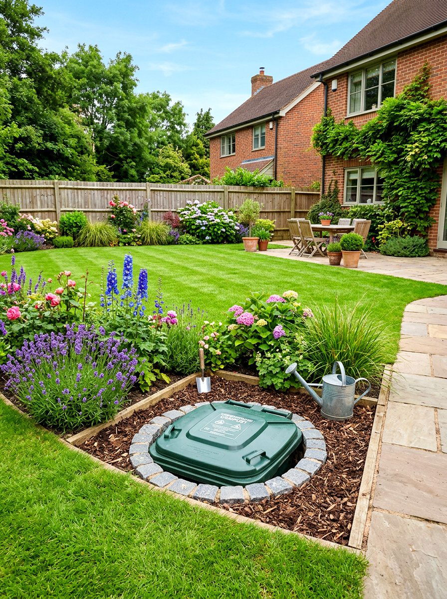 Underground Garbage Can Composter - 30 compost station ideas