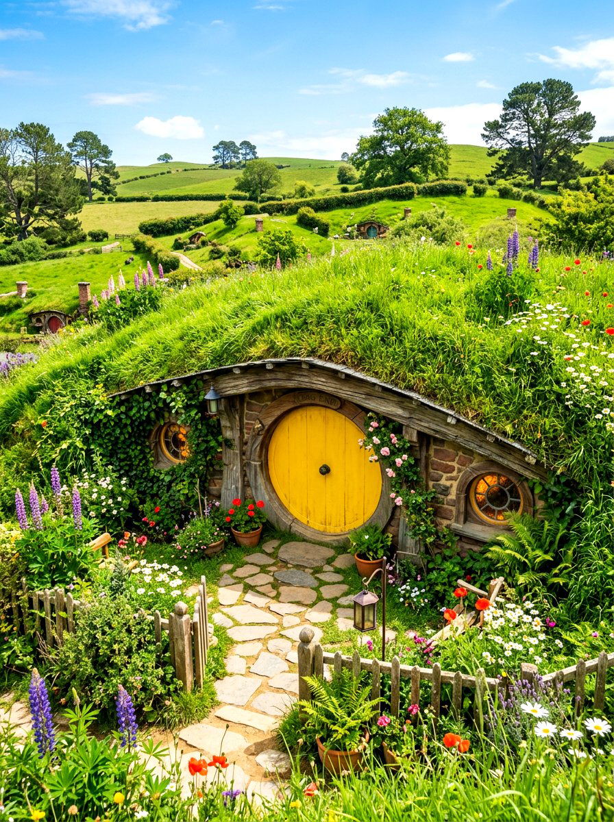 Underground Hobbit Home - 30 storybook cottage exterior ideas