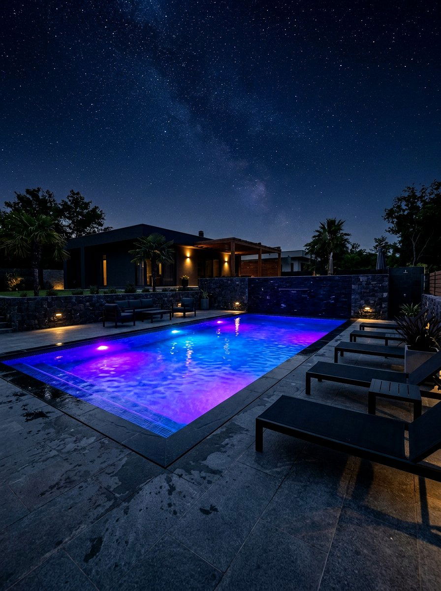 Underwater LED Light - 30 pool party decor ideas