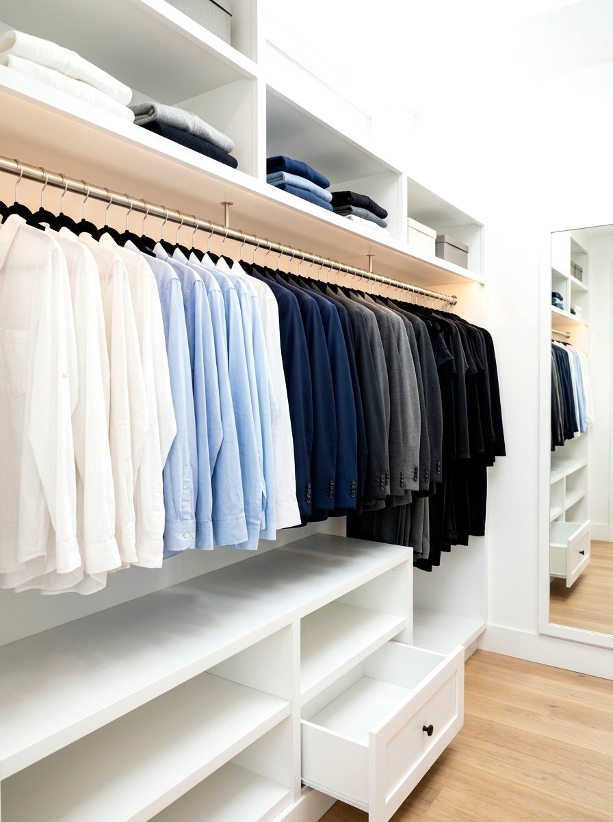 Unified Hanger Organization Layout - 30 capsule wardrobe closet ideas