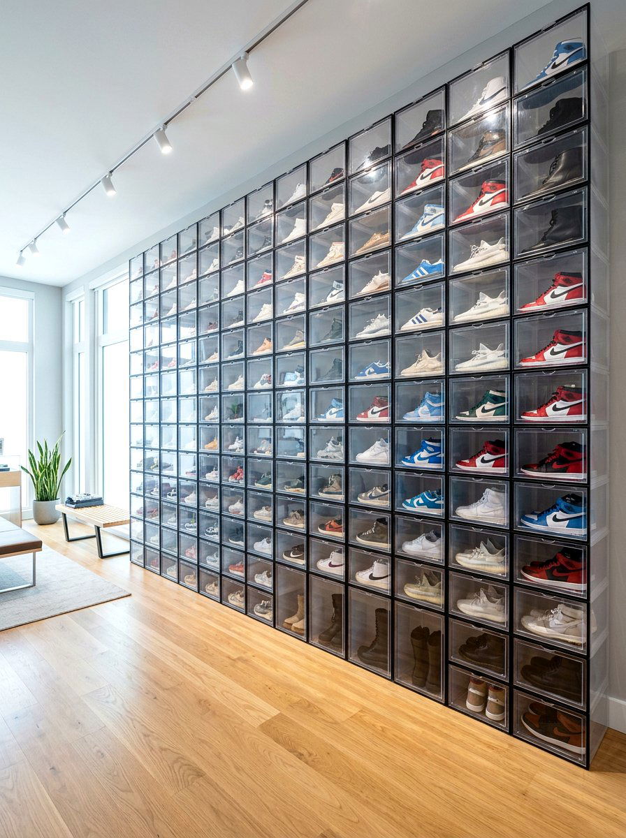 Uniform Shoe Box Display - 30 minimal closet organization ideas