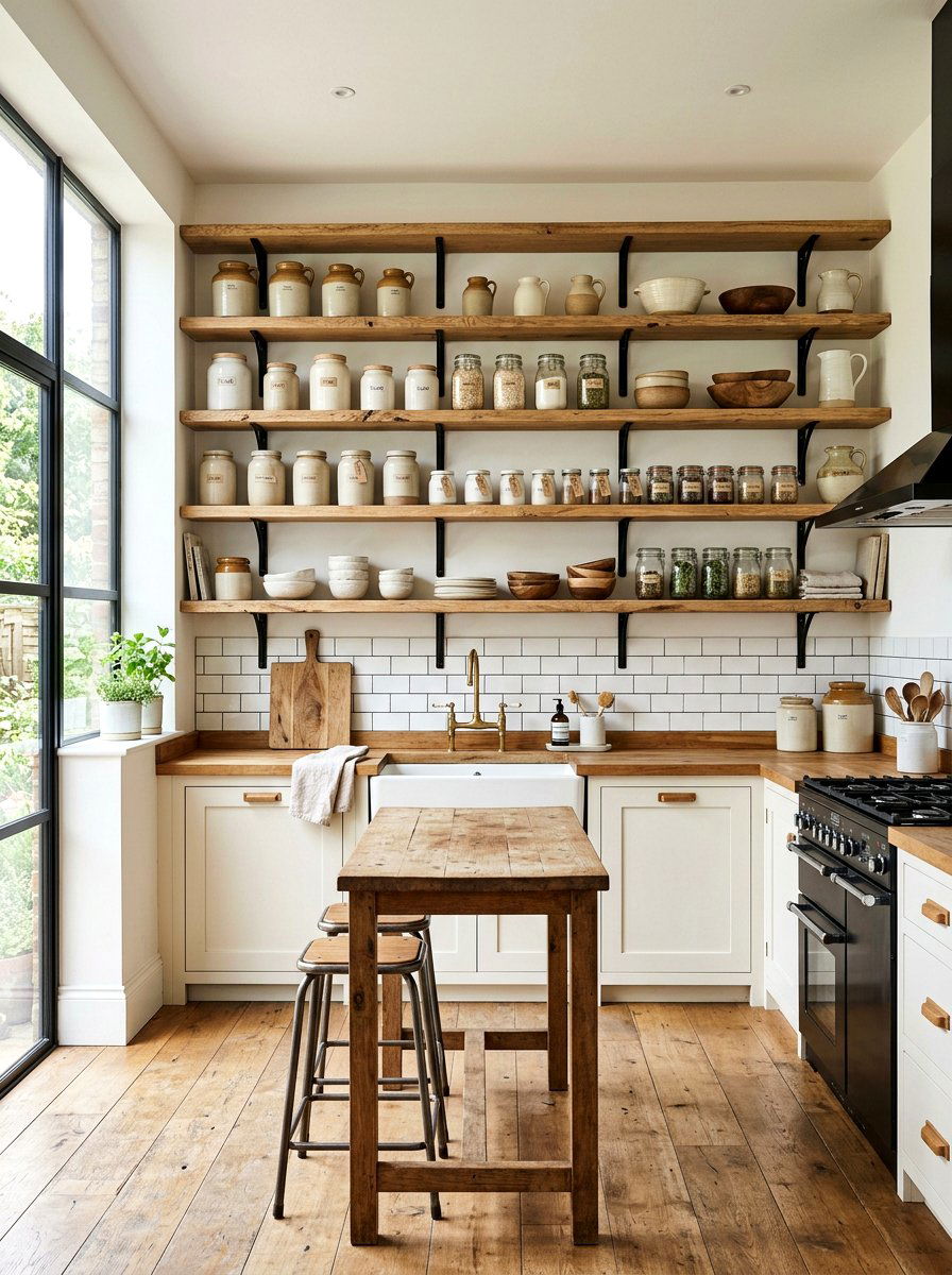 Untreated Wood Shelving - 30 nontoxic home decor ideas