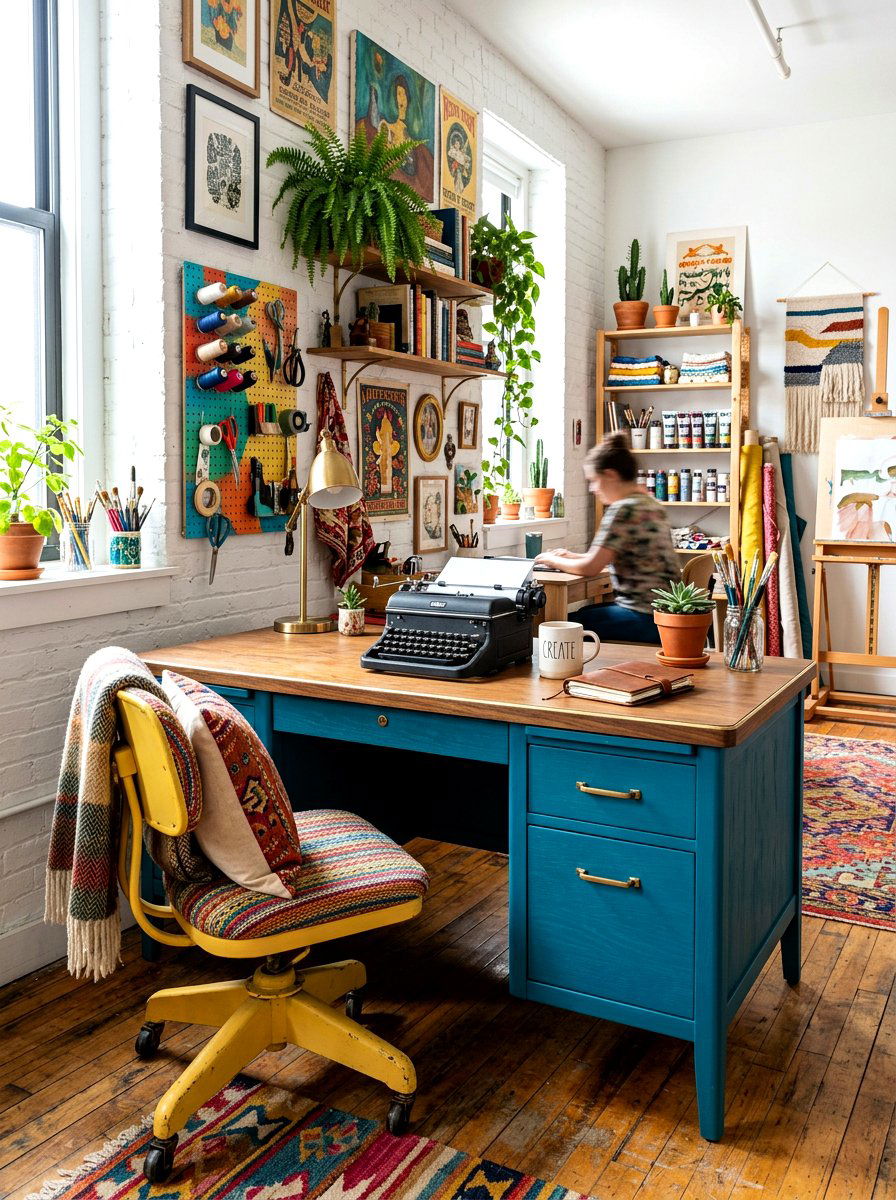 Upcycled Office Furniture - 30 energy efficient home office ideas