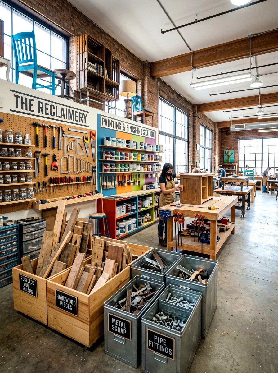 Upcycling maker space - 30 maker space ideas