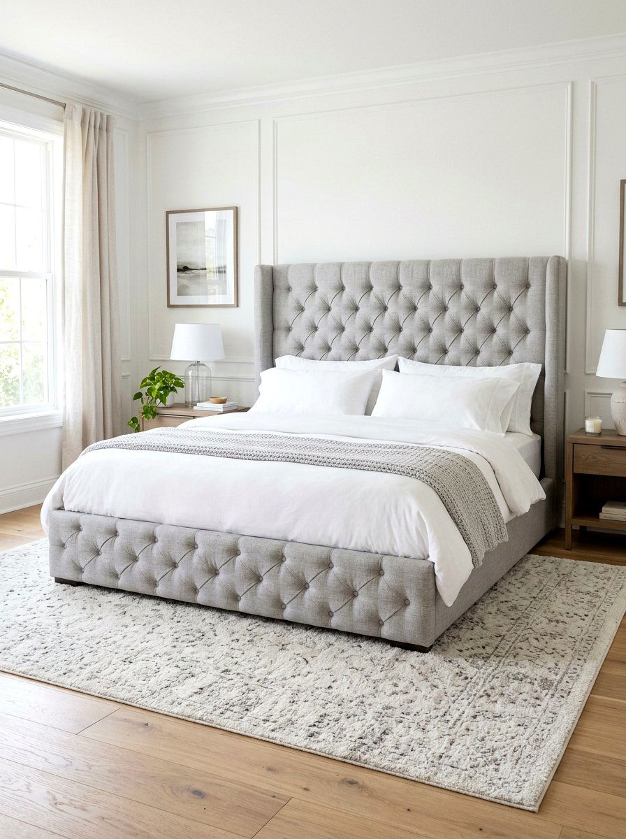 Upholstered Bed Frame - 30 sleep sanctuary bedroom ideas