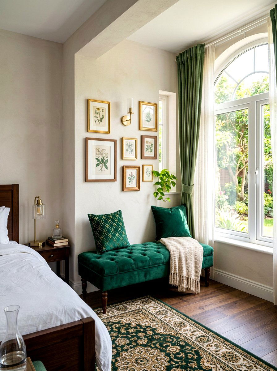 Upholstered Bench In Nook - 30 bedroom alcove ideas