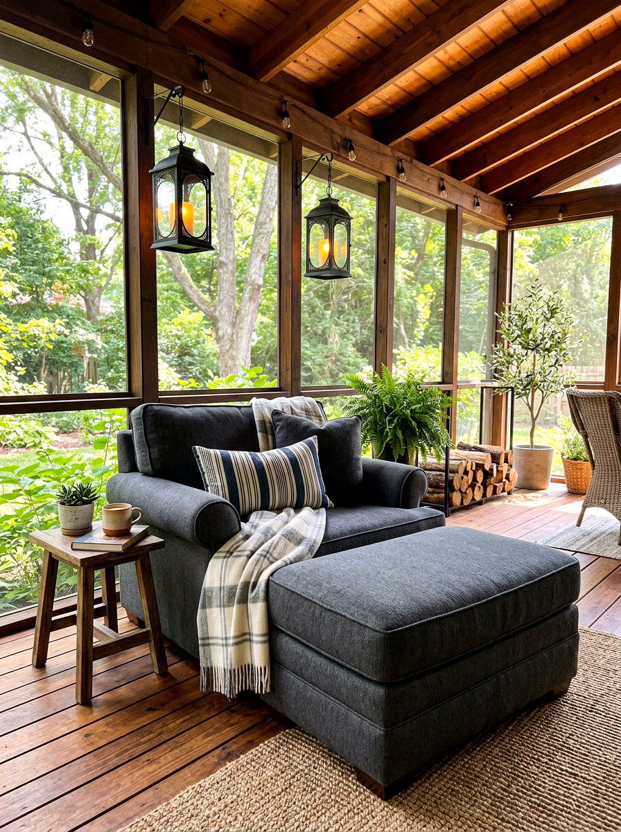 Upholstered Chaise Lounge Nook - 30 luxury sun lounger ideas