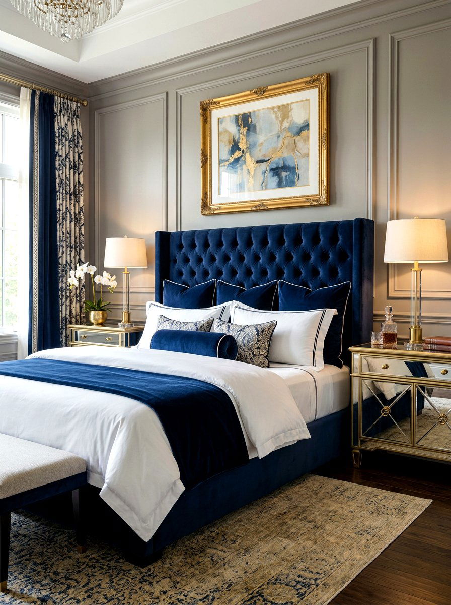 Upholstered Headboard Styling - 30 bedscape styling ideas