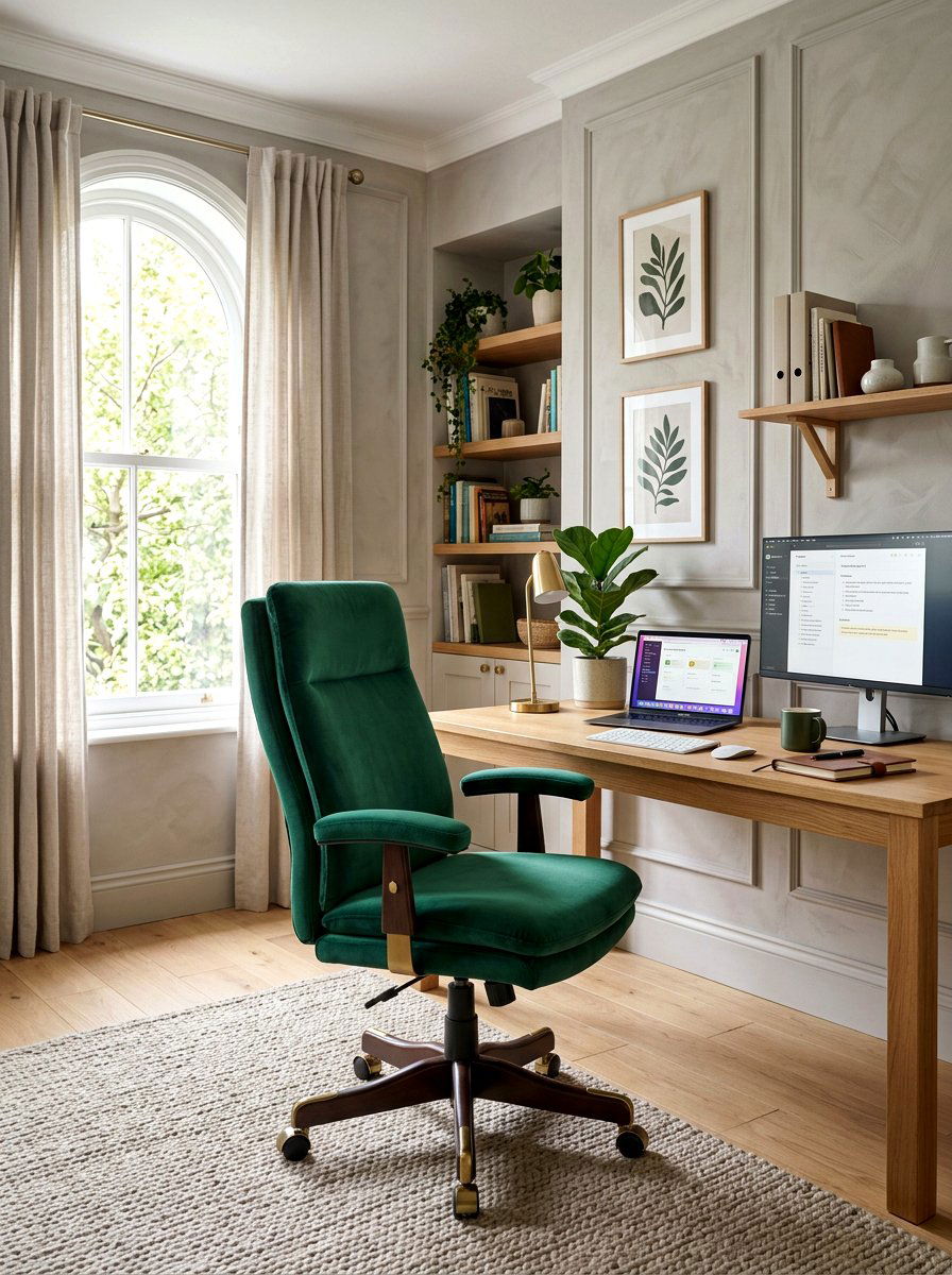 Upholstered Office Chair - 30 sound dampening office ideas
