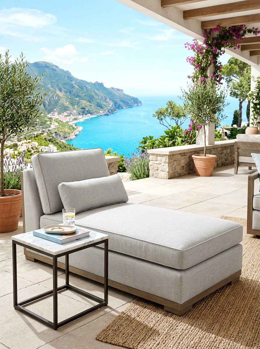 Upholstered Outdoor Chaise - 30 chaise lounge patio ideas
