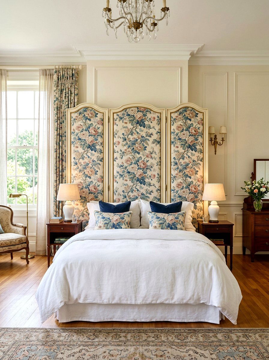 Upholstered Screen Headboard - 30 statement headboard bedroom ideas