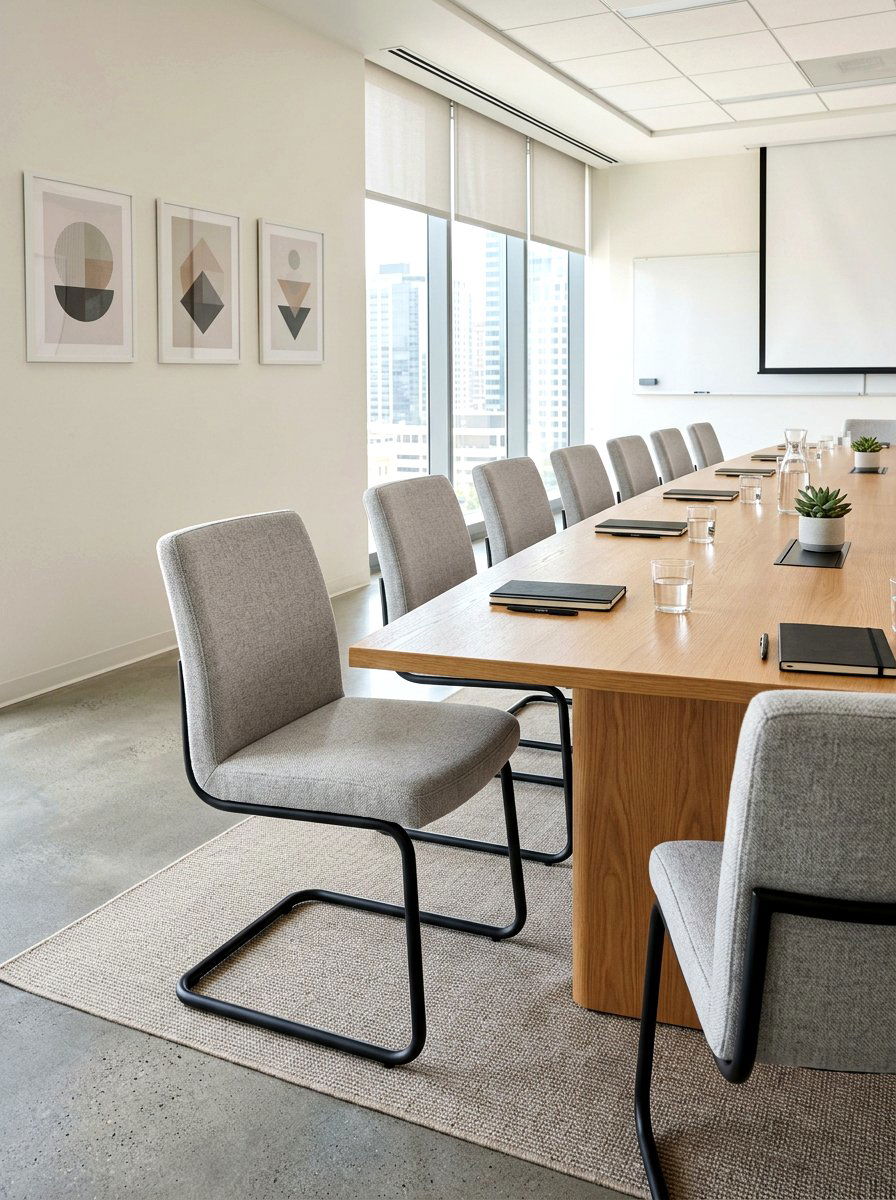 Upholstered Sled Base Chair - 30 office guest chair ideas