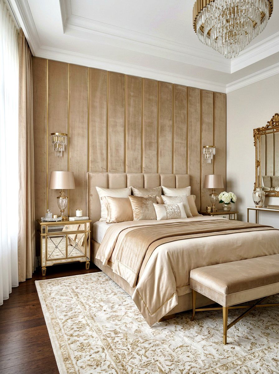 Upholstered Wall Panel - 30 bedroom accent wall ideas