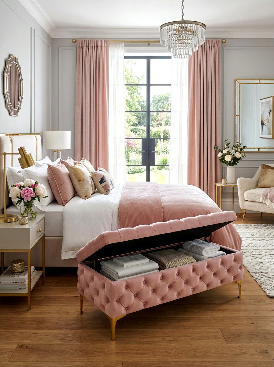 Upholstered Window Bench With Hidden Storage - 30 storage bench window seat ideas