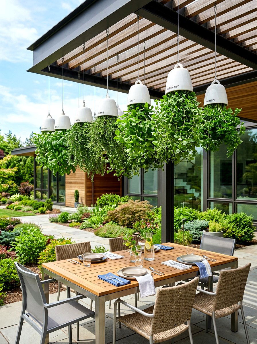 Upside Down Herb Planter - 30 patio herb garden ideas