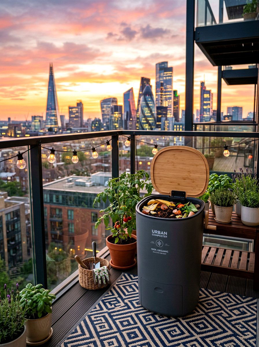 Urban Balcony Compost Bin - 30 compost station ideas