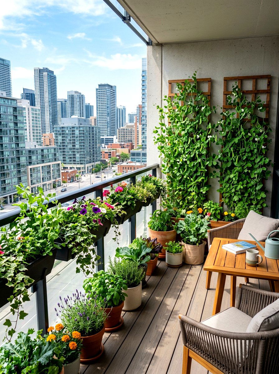 Urban Balcony Garden - 30 kitchen garden ideas