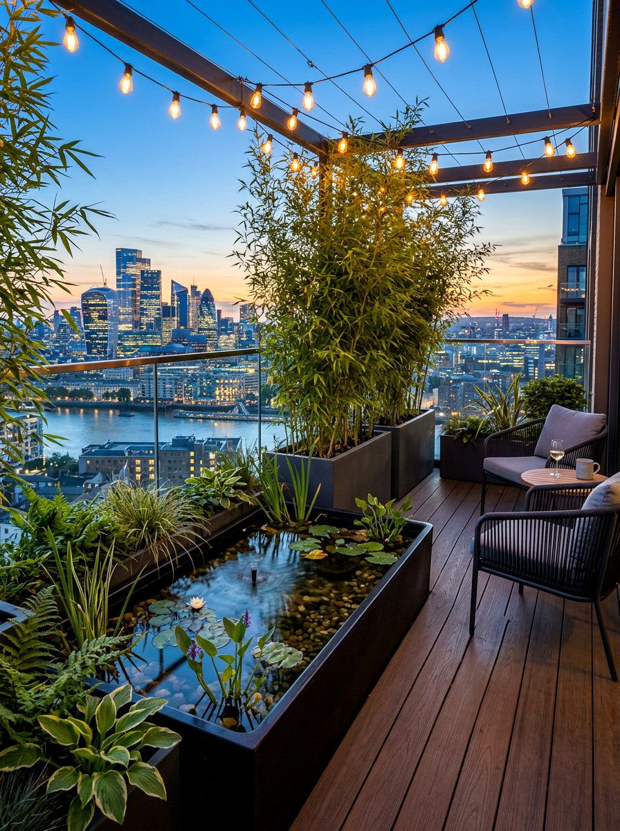 Urban Balcony Pond - 30 koi pond ideas