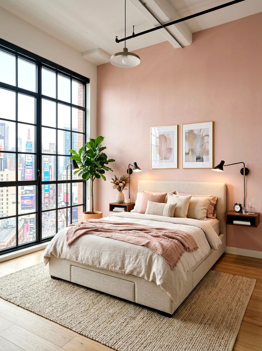 Urban Blush Bedroom - 30 blush and beige bedroom ideas