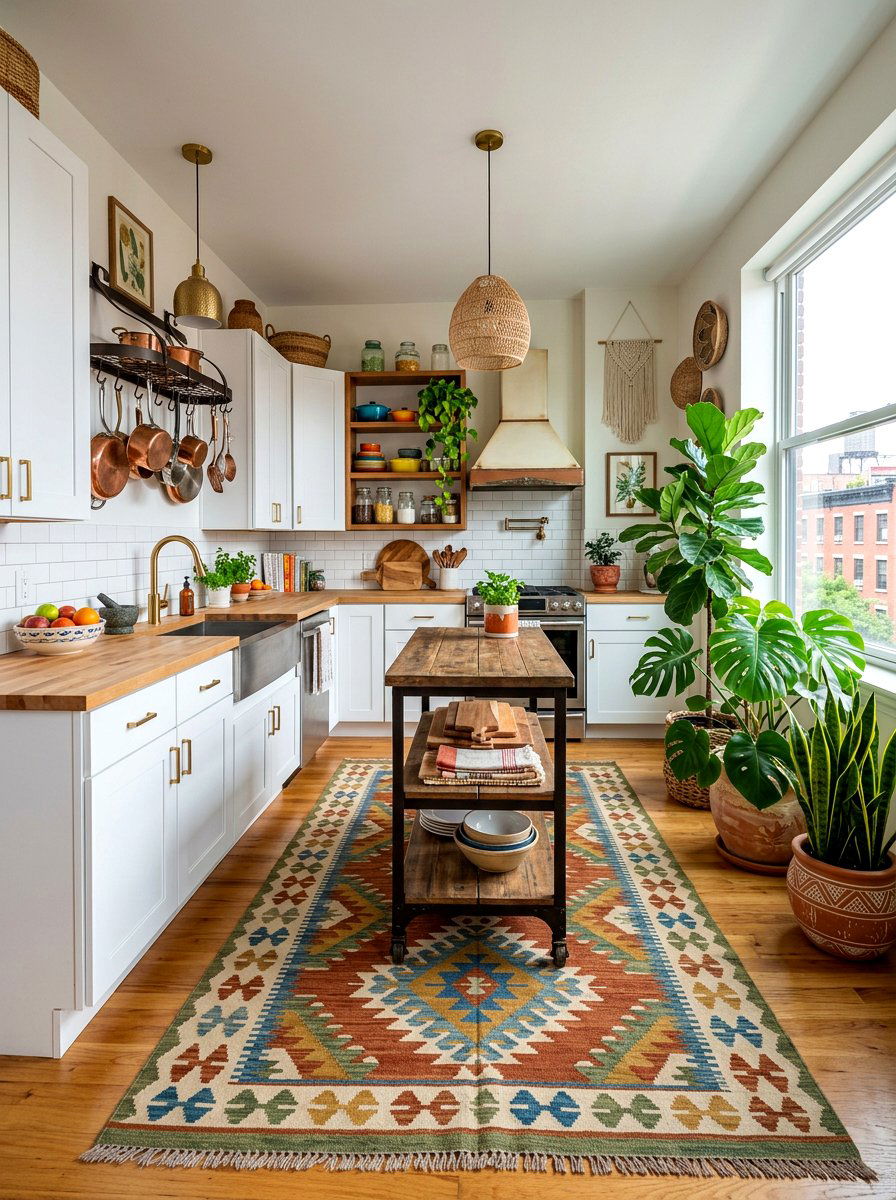 Urban Boho Kitchen - 30 boho kitchen ideas