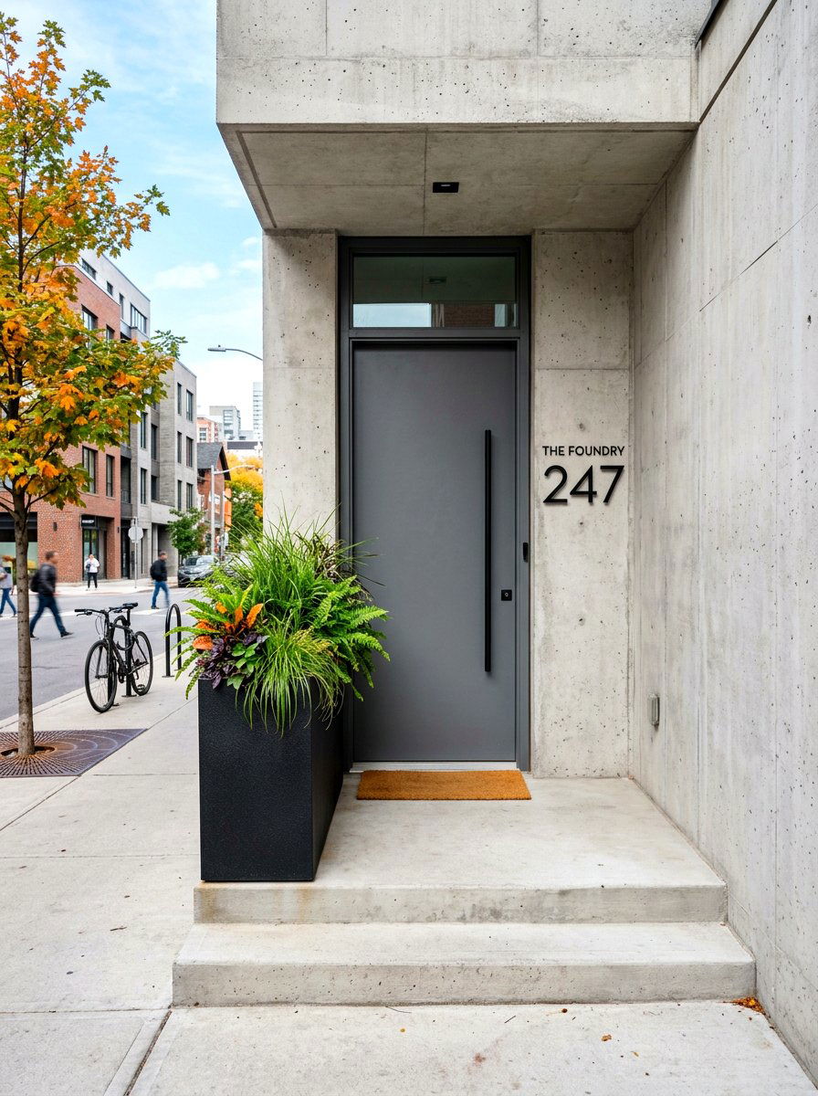 Urban Concrete Entrance - 30 front stoop styling ideas
